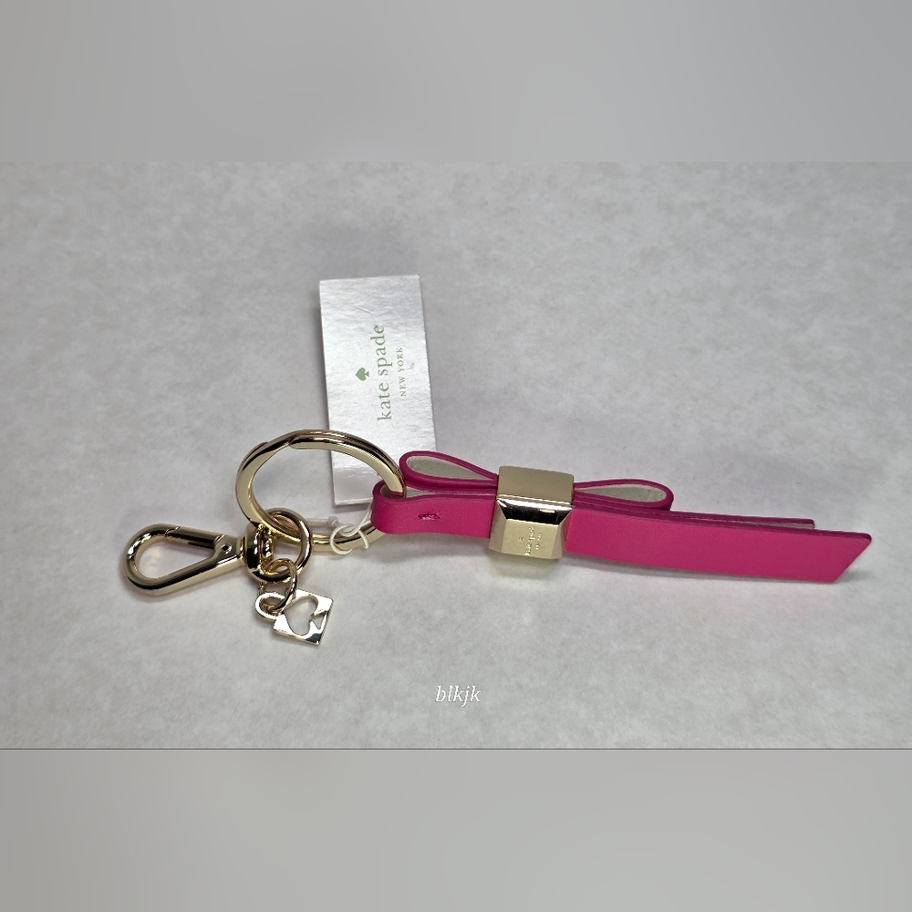 kate spade Key Fob/Bag Charm *Pink/White* NWT - Picture 6 of 12